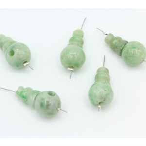 Guru Bead - Green Agate - 18 x 10mm