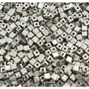 Cube - 3mm - Dark Antique Silver
