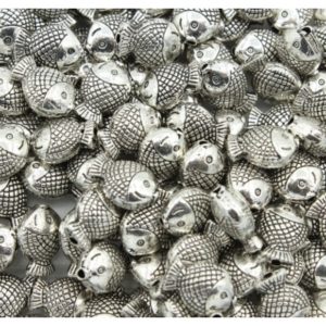 Fish - 11 x 8mm - Antique Silver