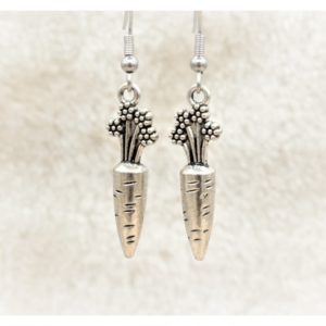 Easter Metal Carrot Earrings - 30 x 8mm