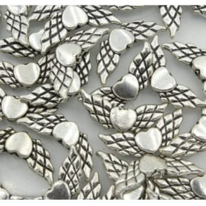 Wings - C - 22 x 9mm - Antique Silver