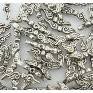 Wings - A - 16 x 4mm - Antique Silver
