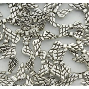 Wings - F - 20 x 9mm - Antique Silver