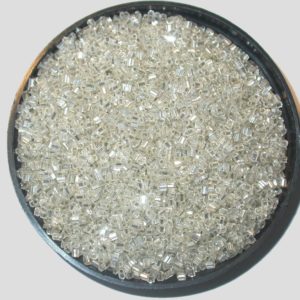 11/0 Bugle - Crystal Silverlined - Price per gram