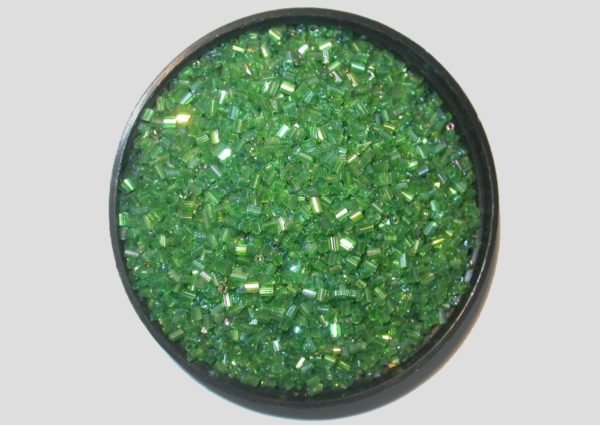 11/0 Bugle - Green T AB - Price per gram