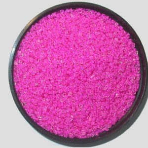 11/0 Bugle - Pink Colourlined - Price per gram