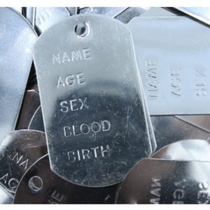 Dog Tag - 40 x 24mm - Antique Silver