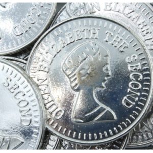 Coin - 40mm - Antique Silver