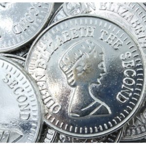 Coin - 40mm - Antique Silver
