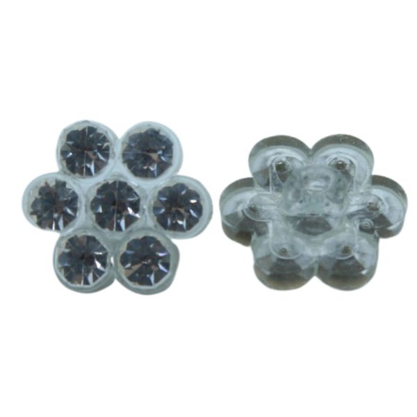 Swarovski 1763 218 - Flower Button - 14mm - Crystal / Clear