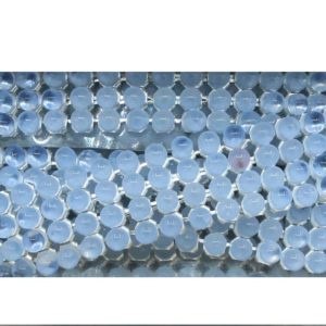 4 Row Crystal Bubble Mesh - Lt Blue / Silver - Price per centime