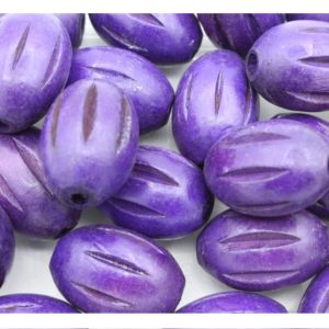 Grated Oval - 30mm - Purple