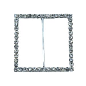 Buckle - Square - 40mm - Crystal / Silver