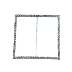 Buckle - Square - 60mm - Crystal / Silver