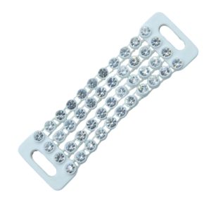 Swarovski 1551 - Buckle - 4 Row - 65mm - Crystal / White