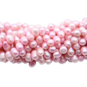 Freshwater Pearl - Potato - 5 - 6mm - 37cm Strand - Pink