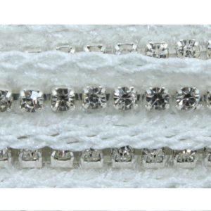 10mm - Crystal / White - Price per centimeter