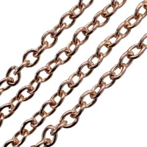 Chain - Steel - 5 x 3.5mm - Oval Link - Gold - Price per cm