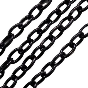 Chain - 5 x 3mm - Oval Link - Black - Price per cm