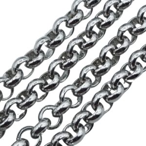 Chain - Stainless Steel - 4mm - Belcher - Price per cm