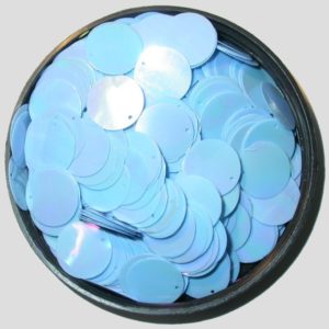 15mm Flat - Light Blue Opaque - Price per gram