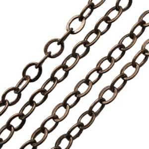 Chain - Copper - 3mm - Oval - Ant Brass - Price per cm