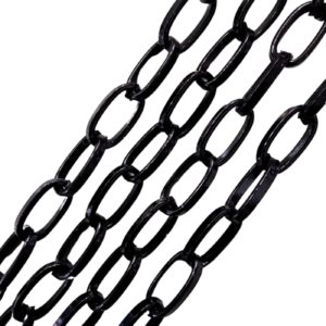 Chain - 8 x 5mm - Oval Link - Black - Price per cm
