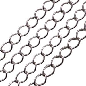 Chain - Copper - 4 x 3.5mm - Oval - Ant Silver - Price per cm