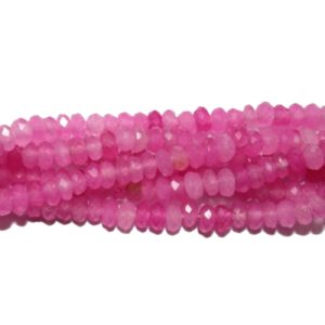 Jade - 4mm - Briolette - Pink - 38cm Strand