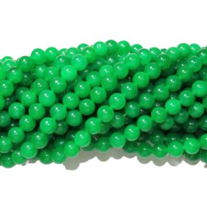 Green Jade - 6mm Round - 39cm Strand