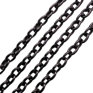 Chain - Steel - 5 x 4mm - Oval Link - Ant Black - Price per cm