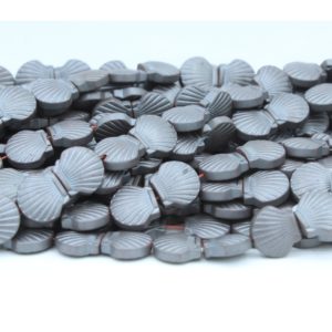 Hematite - Shell - 10mm - 39cm Strand - Matte