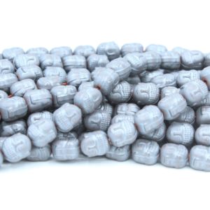 Hematite - Buddha Head - 10mm - 39cm Strand - Matte