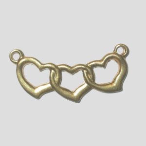 25 x 7mm - 3 Heart Joiner