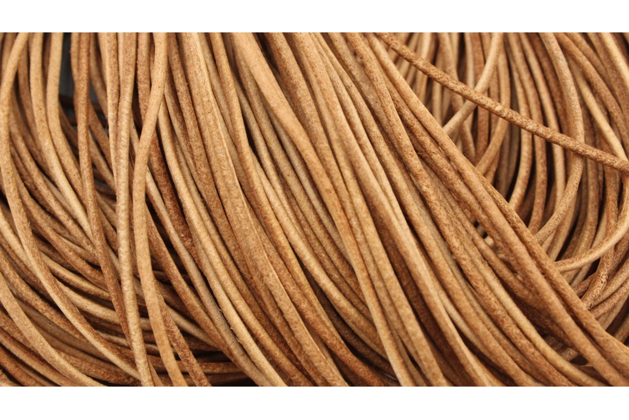 Leather 2mm Tan Price per meter Bead, Trimming & Craft Co