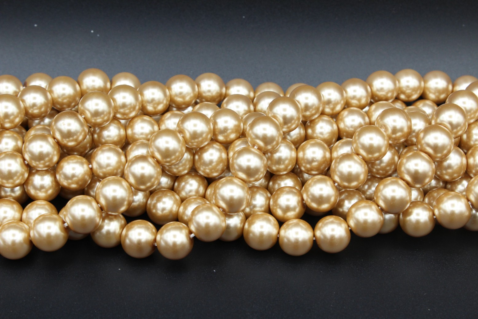 6mm Glass Pearls Bronze 40cm Strand Bead, Trimming & Craft Co