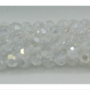 5mm - Round Faceted - AB - 30cm Strand