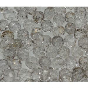 8mm - Czech Fire Polished - Faceted - Grey Satin