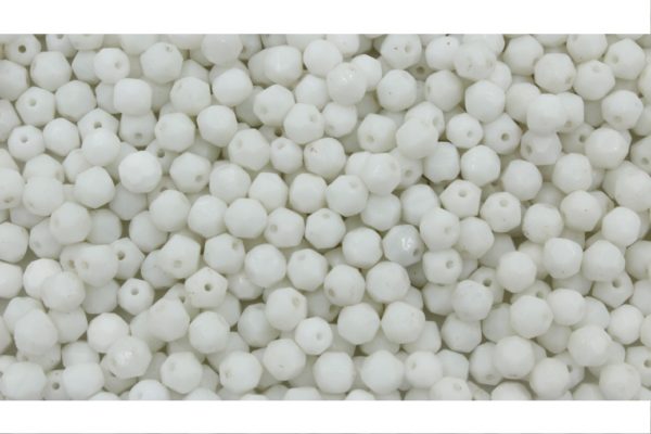 3.5mm - Czech Fire Polished - Faceted - White