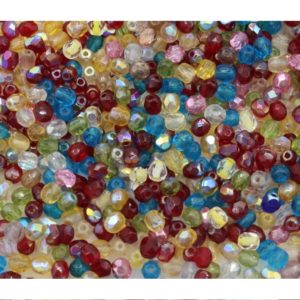 4mm - Czech Fire Polished - Faceted - Mix