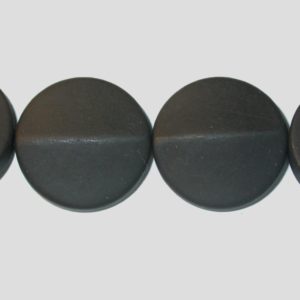 Black Stone - 25mm Coin - 20cm Strand