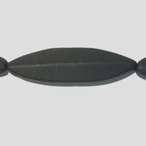 Black Stone - 40 x 11mm Oval - 20cm Strand