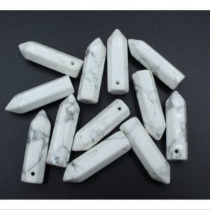 Howlite Pencil Pendant - 30 x 10mm