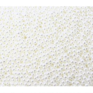 4mm Pearl - Plastic - White - NO HOLE - Price Per Gram