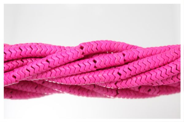 Snake Beads - 10mm - Pink - 40cm Strand