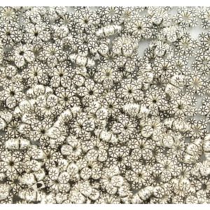 Flower Spacer - 6mm - Antique Silver