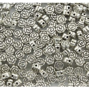 Rosette Coin - 5mm - Antique Silver