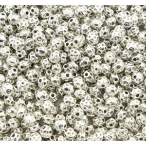 Dimpled Coin - 5mm - Antique Silver