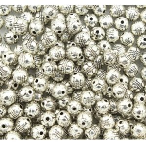 Patterned - 5mm - Antique Silver