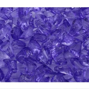 18 x 11mm - Faceted Drop / Sliced base - Purple